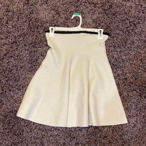 cream zara skirt